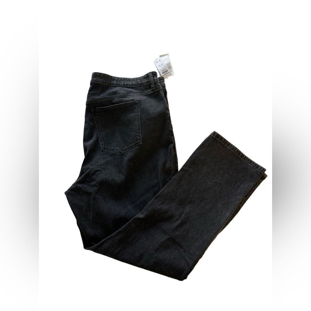 NWT Abercrombie&Fitch The Skinny High Rise Jeans Women's 35/20R Black Split Hem - Picture 4 of 14